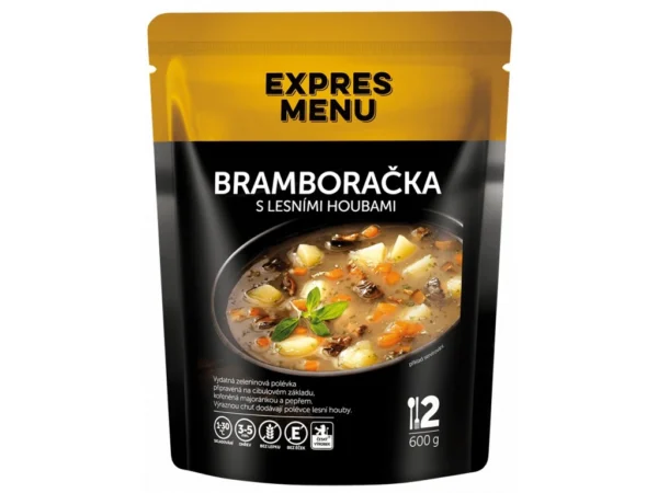 Bramboračka s lesními houbami